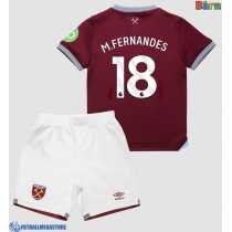 Fotballdrakt Barn West Ham United Mateus Fernandes #18 Hjemmedraktsett 2025-26 Kortermet (+ Korte bukser)